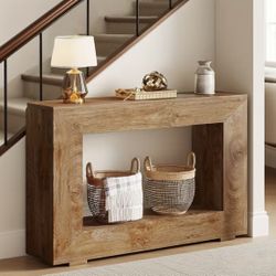 47 Inches Console Table, Sofa Table with Storage, Modern Entryway Table for Hallway, Narrow Long Sofa Entryway Table for Living Room