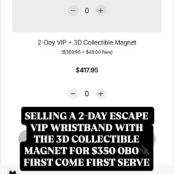 Escape 2 DAY VIP wristband