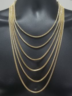 3MM 10k Yellow Gold Diamond Cut Franco Chain FC004