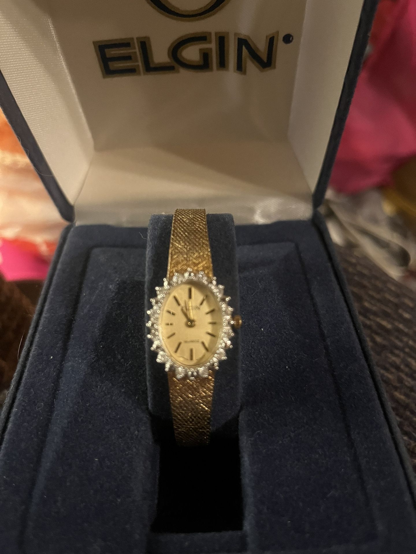 Ladies Elgin Diamond Dress Watch 