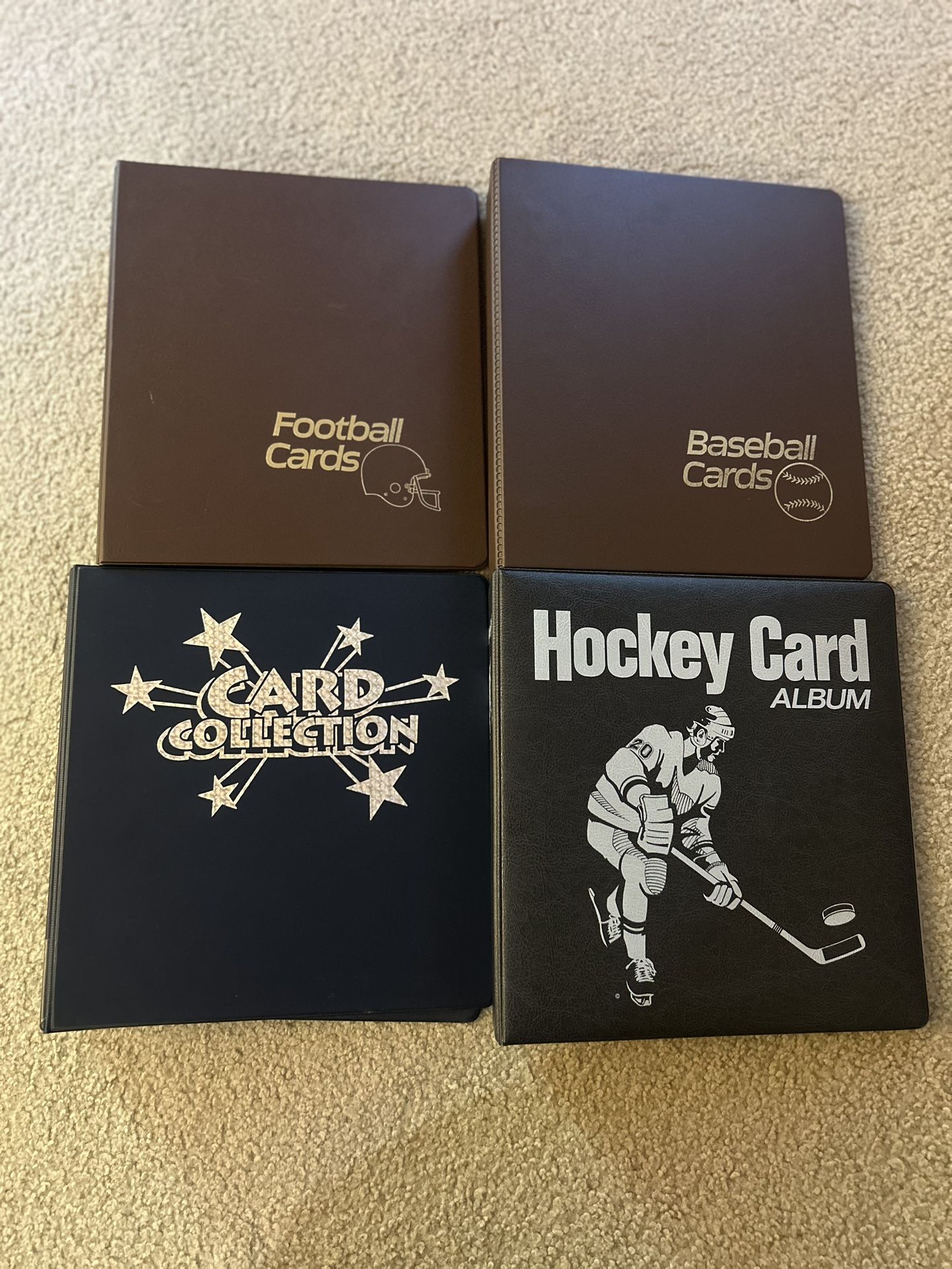 4 sports or trading card binders