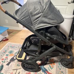 Uppa Baby V2 Stroller With Bassinet And Kick Board