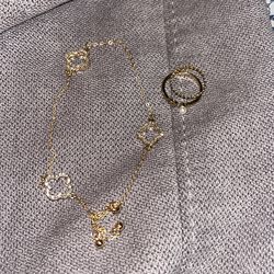 Clover adjustable bracelet+ free ring