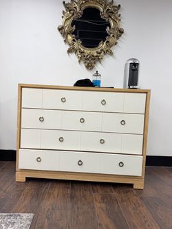 4-Drawer Dresser with Brass Ring Pulls