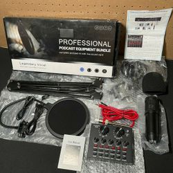 Podcast Equipment Bundle, BM-800 Condenser W/ Voice Changer, Recording Studio Package - Podcast Microphone Bundle for Laptop, Streaming/Live Broadcast