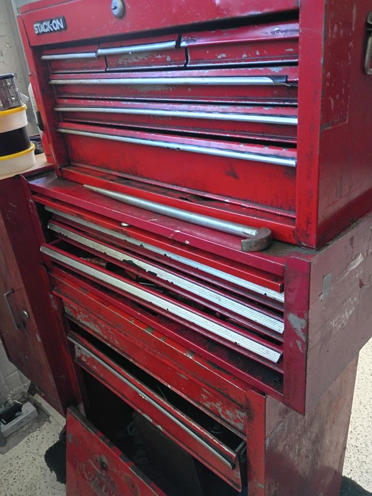 Small Auto Mechanic Tool Box Filled With Domestic And Foreign Tool