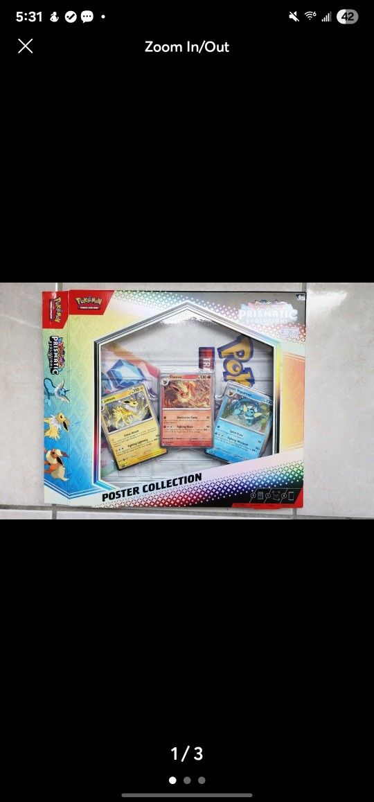 EMPTY Pokemon TCG Prismatic Evolutions Poster Collection Box Promo  Poster Only