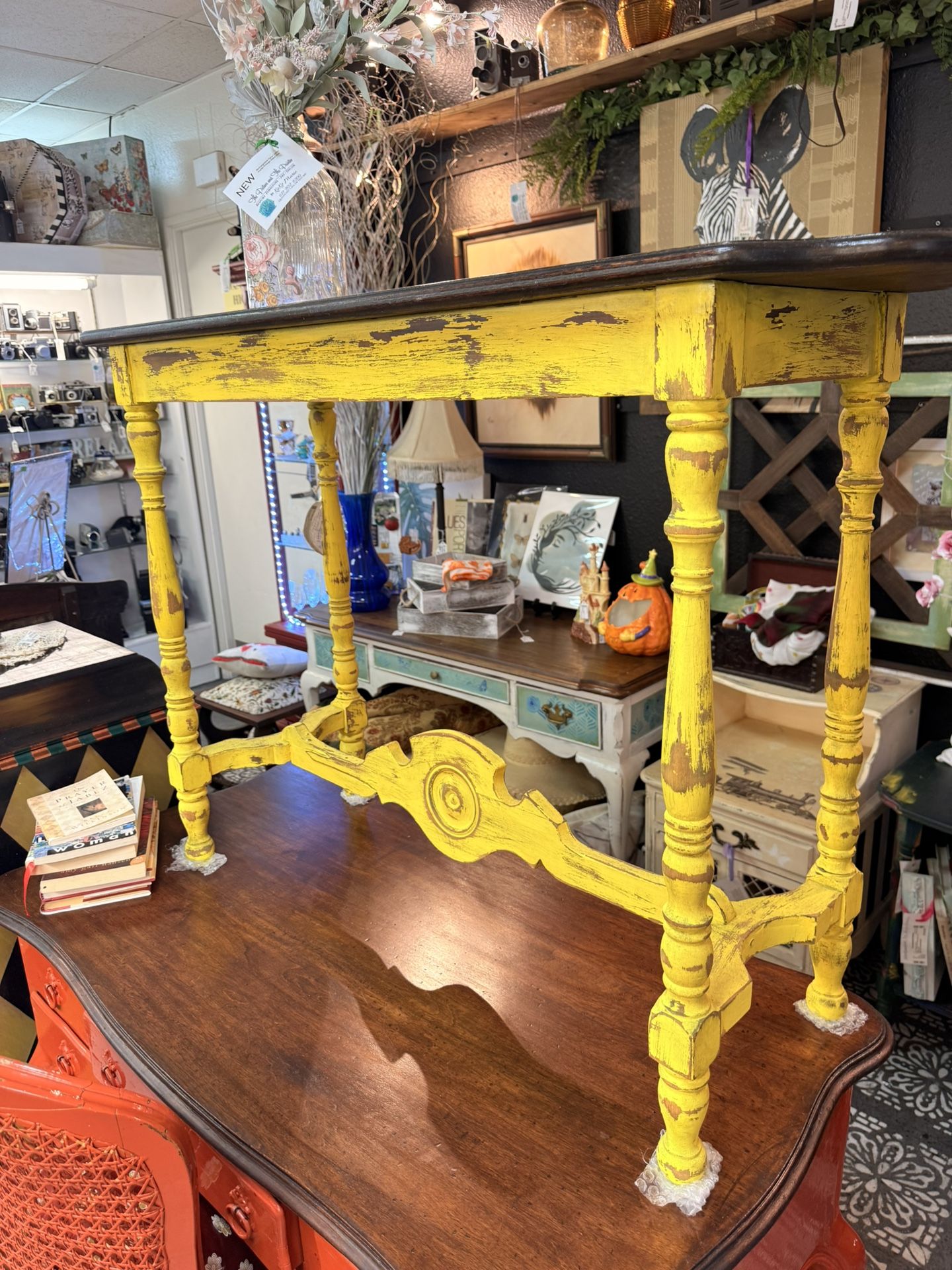 Vintage Wood Entry Table / Side Table / Console Table