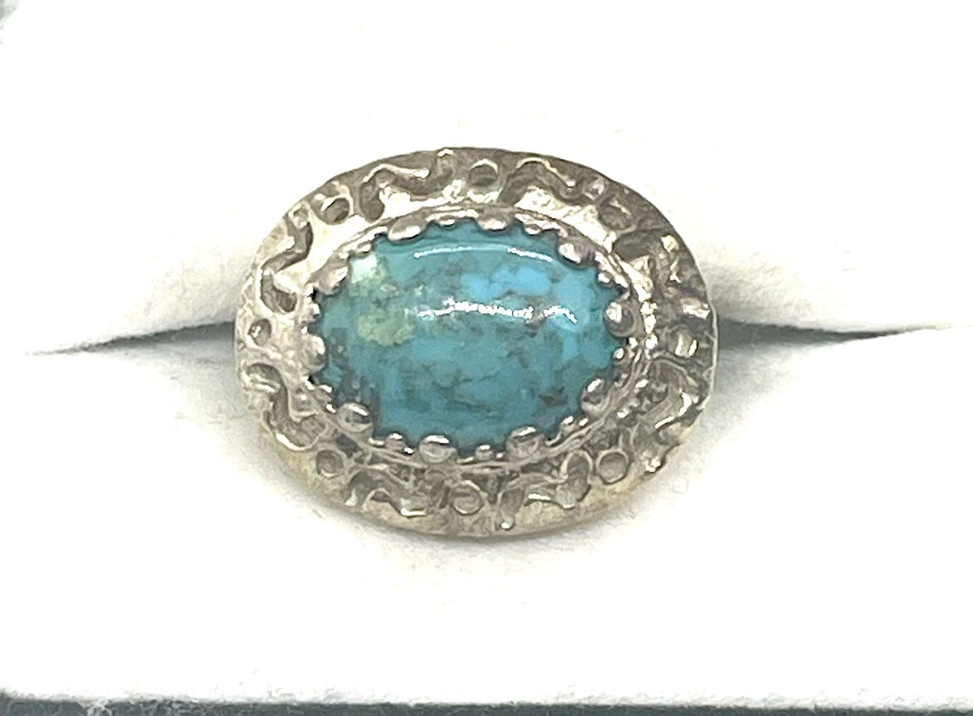Designer Avi Soffer Israel Turquoise Ring. 6.75