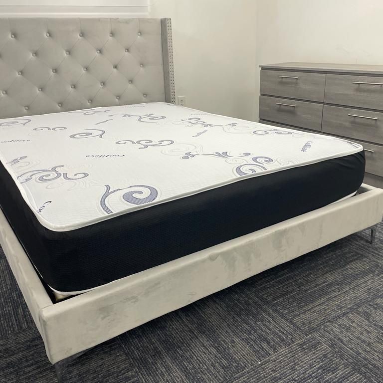 Brand New Queen Bed Frame with Mattress and Dresser / Cama Queen Con Colchón Y Comoda … Delivery 🚚 