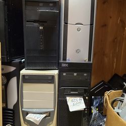 XP systems, various brand processors, and speeds