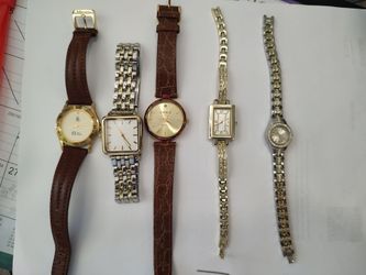 Entire Lot of 5 Watches Batteries Needed