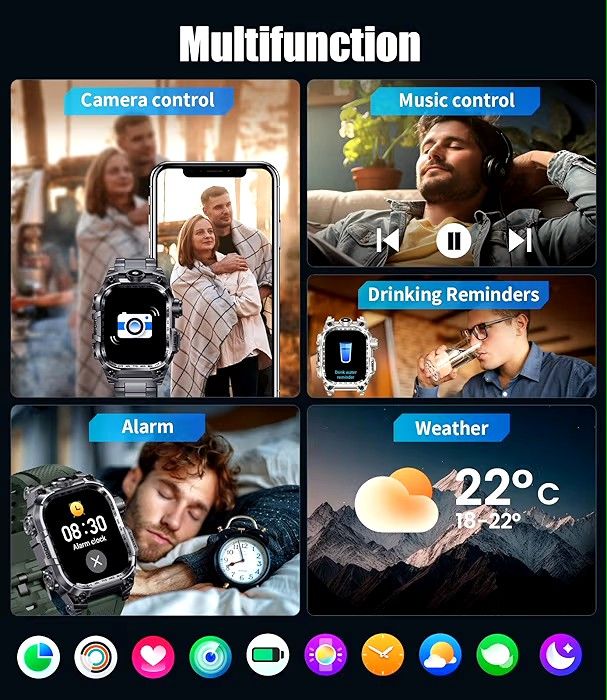 LIGE Military Smart Watch for Men