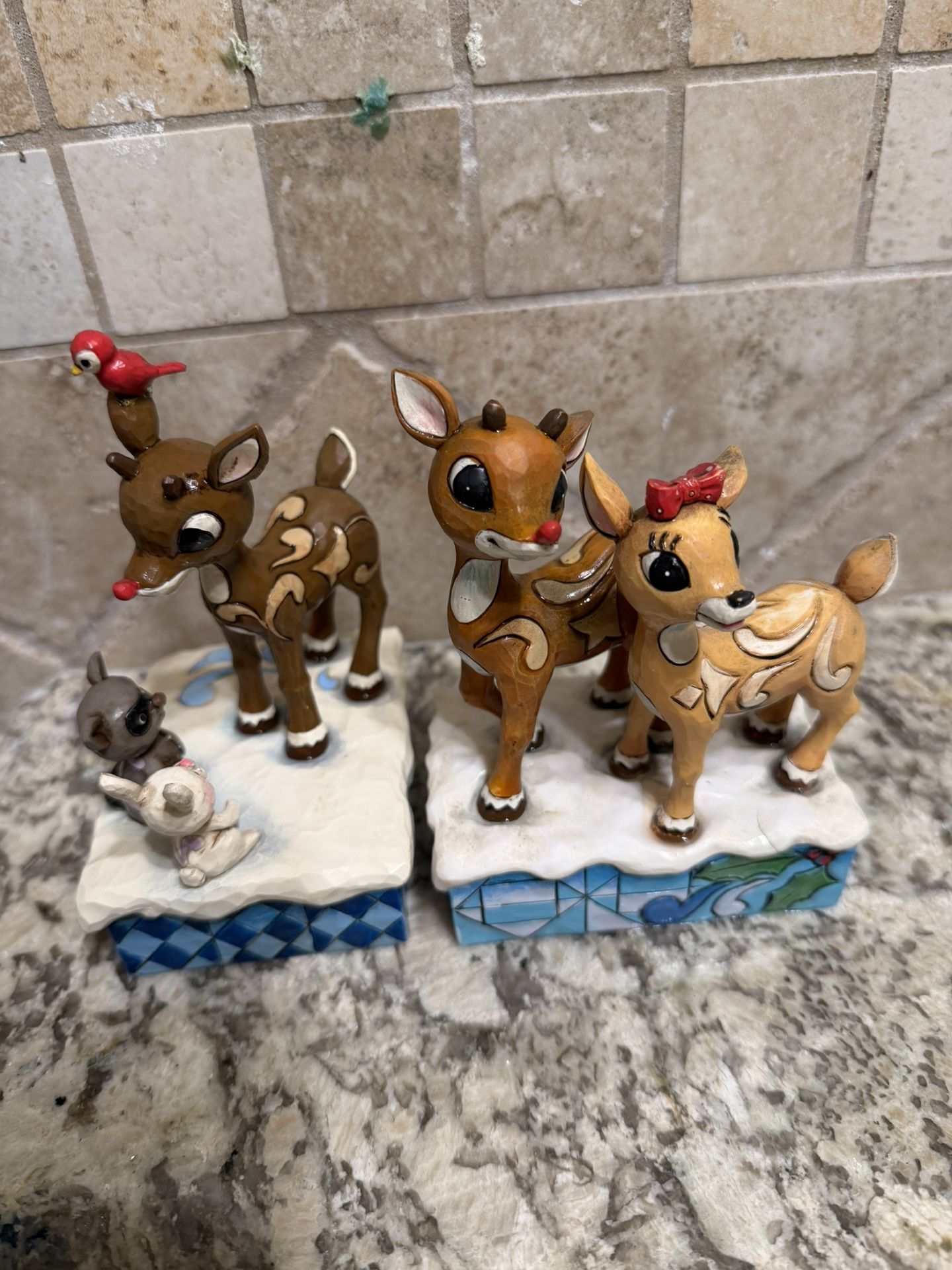 Jim Shore Rudolph Traditions - Rudolph & Clarice Together And Rudolph And Friends