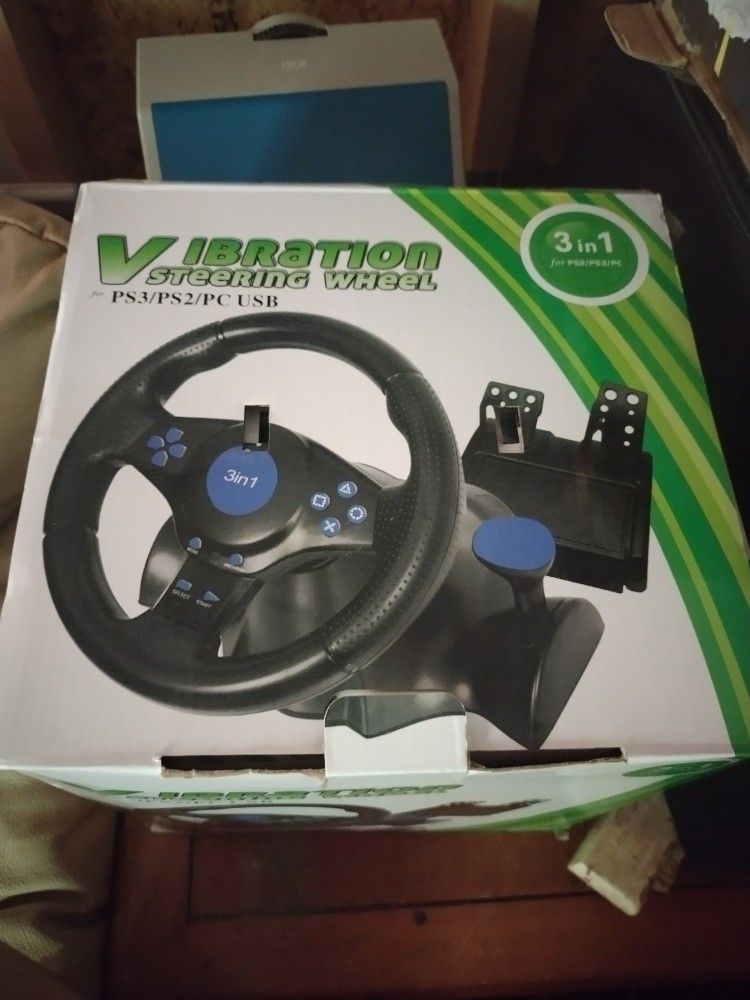 PS2, 3 Steering Wheel