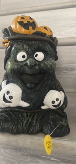 Halloween Monster Figurine with Ghosts and Pumpkins
