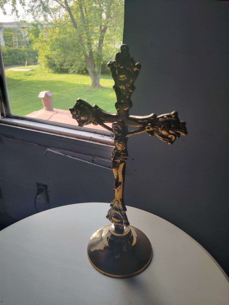 Vintage Brass Crucifix
