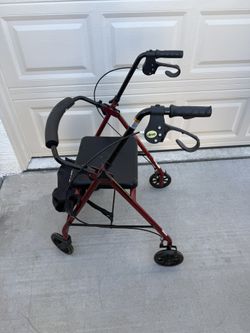 Drive Rollator Walker Four Wheel With Brakes And Seat