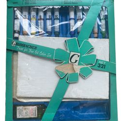 Vintage 1960s Grumbacher Oil Color Set No 321, AS IS-missing Items See Pics