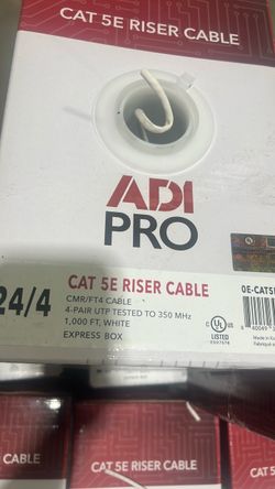ADI Pro Cat 5E Riser Cable 1000ft White