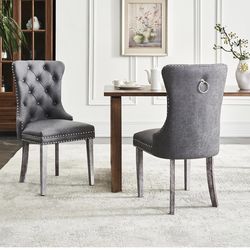 New Leather Dining Chairs( Black, Beige)