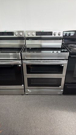 Electric stove double oven