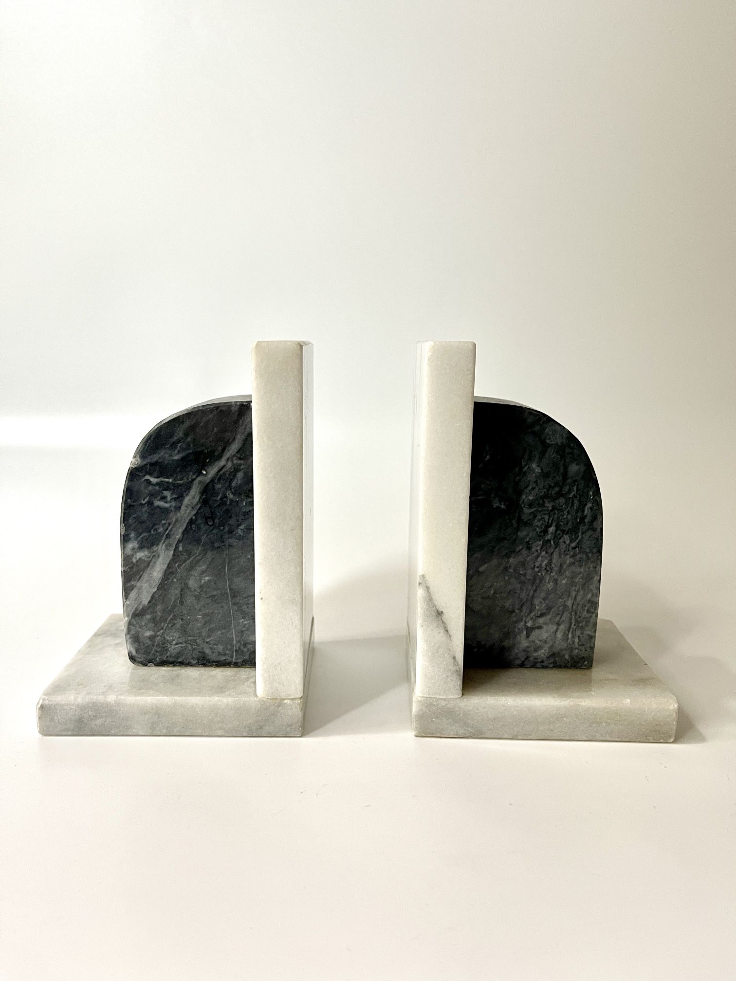 Vintage Carrera Marble Book Ends