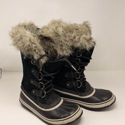 Sorel Joan of Arctic Black Quarry Waterproof Boots, Women's 9