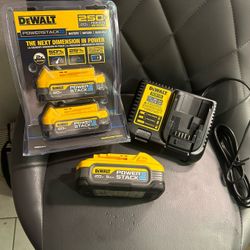3 Powerstack Batteries And Charger 