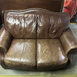 Ashley Brand Leather Couch