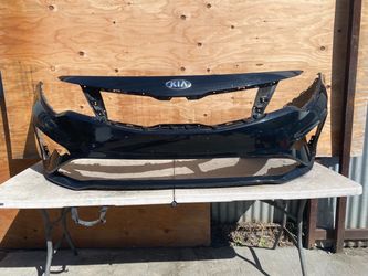2019-2020. Front bumper Kia Optima. OEM black color.