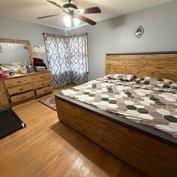 Dressing table and king size bed spacious neat & clean