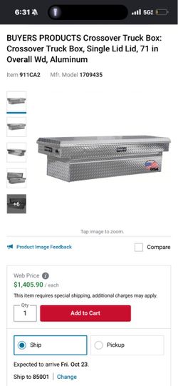 Buyers Products Aluminum Crossover Truck Tool Box