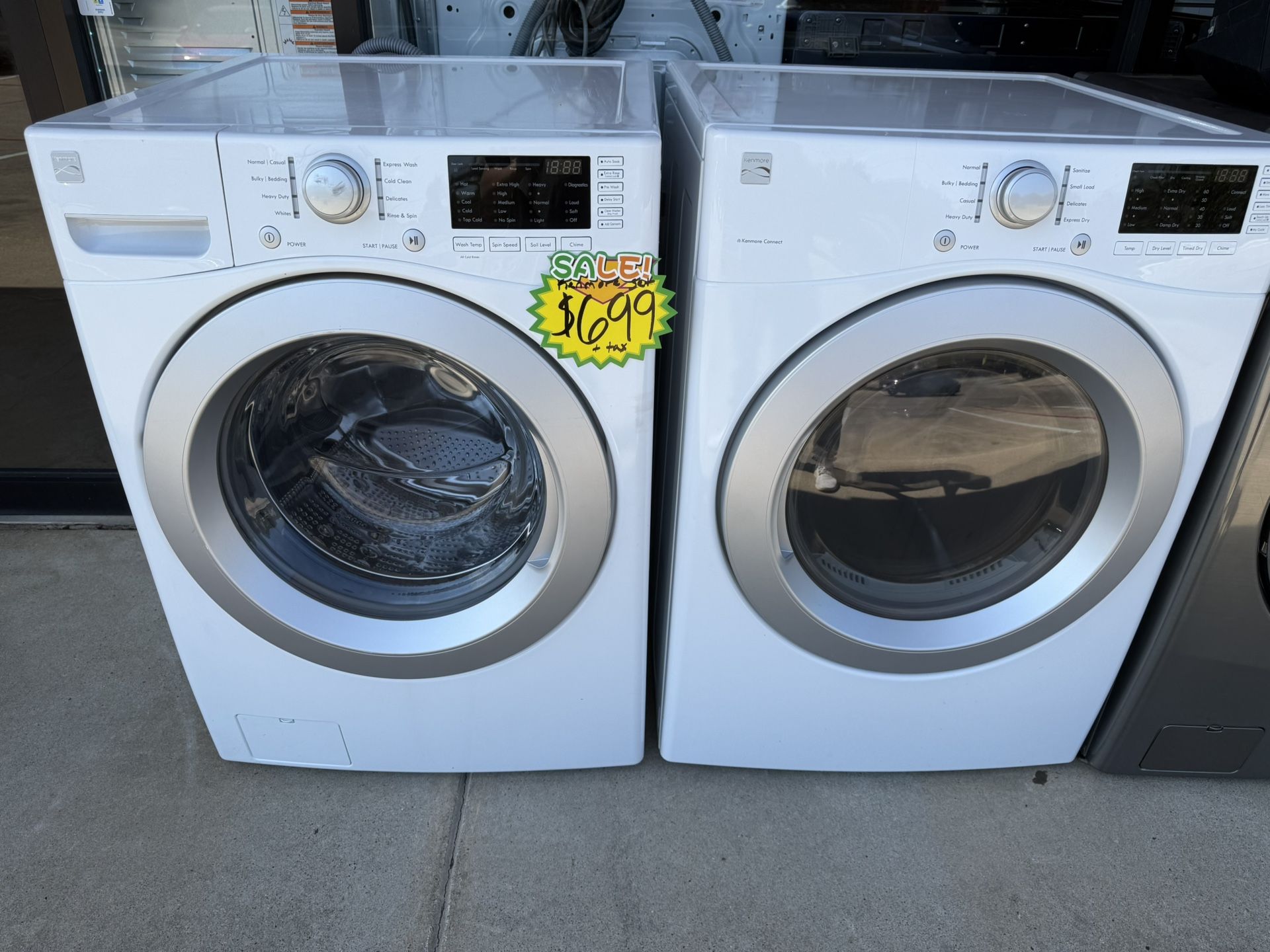 Used White Kenmore Washer and Dryer