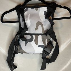 Unisex Gray Camouflage Tactical Chest Messenger Vest, Hip Hop Style