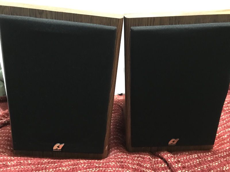 Vintage 1980s Sansui Sp-X1U Bookshelf Speaker Pair Tested and are LOUD