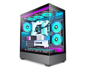FOIFKIN F1 PC Case - Pre-Installed 6 PWM ARGB Fan, ATX Mid-Tower Computer case, Gaming PC Case