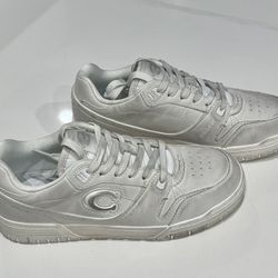 COACH Soho Sneaker In Distressed Metallic Leather 8.5