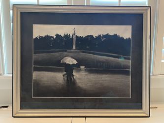 Original Black And White Charcoal (framed 32”x26”)