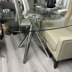 glass dining table