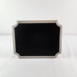 SMALL (9 × 7) BLACK/SILVER CHALKBOARD W/ STAND