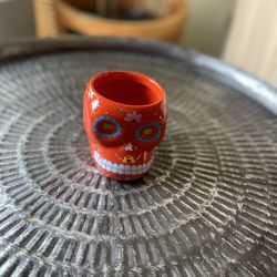 Small Skull Flower Plant Succulent Pot  shot glass