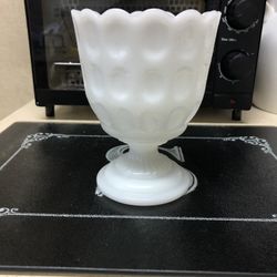 Milk Glass NEW USA Cleveland E O Brody M4200 Pedestal Dish
