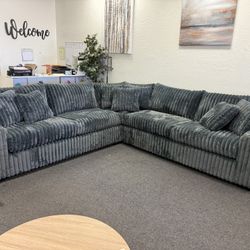 Large Corduroy Sectional 