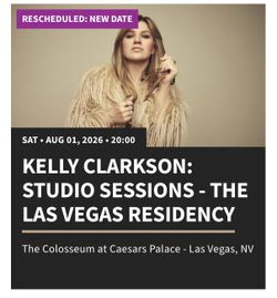 Kelly Clarkson Las Vegas Tickets