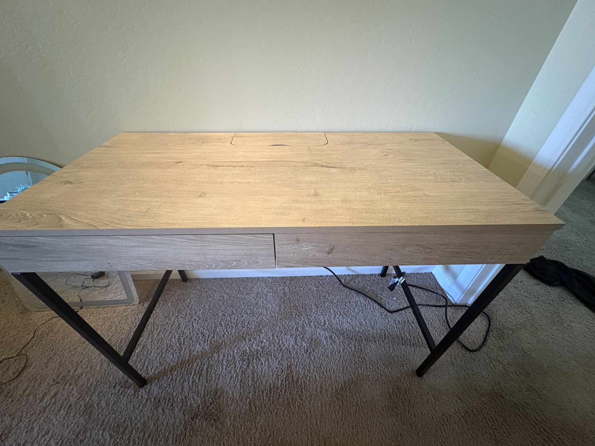 Oak colored desk