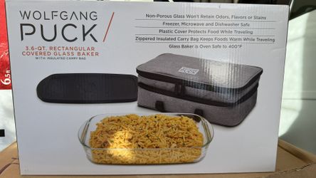 Wolfgang Puck Rectangular Covered Glass Baker
