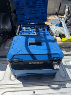 Kobalt Tool Boxes with Socket Set. Random Tools