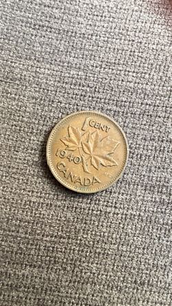 1940 Canadian One Cent Penny