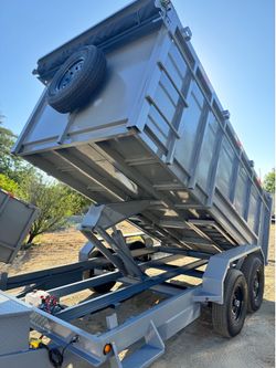 New 14ft Long HEAVY DUTY SCISSOR LIFT Hydraulic Dump Trailer Fully Loaded 💪🏻